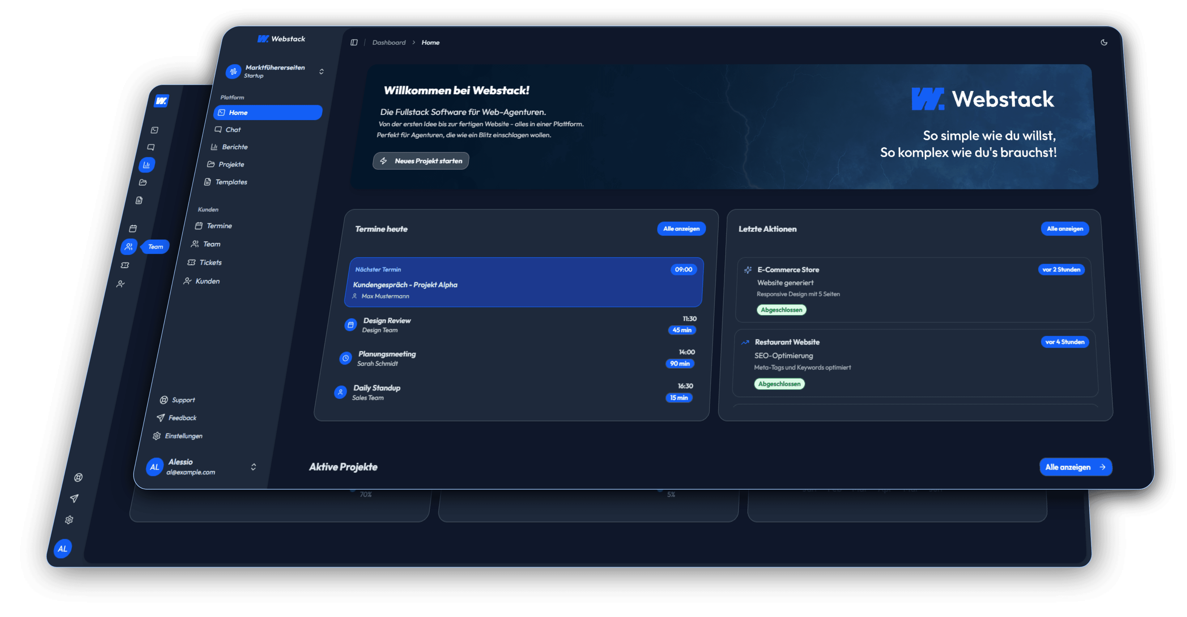 Webstack Dashboard Preview